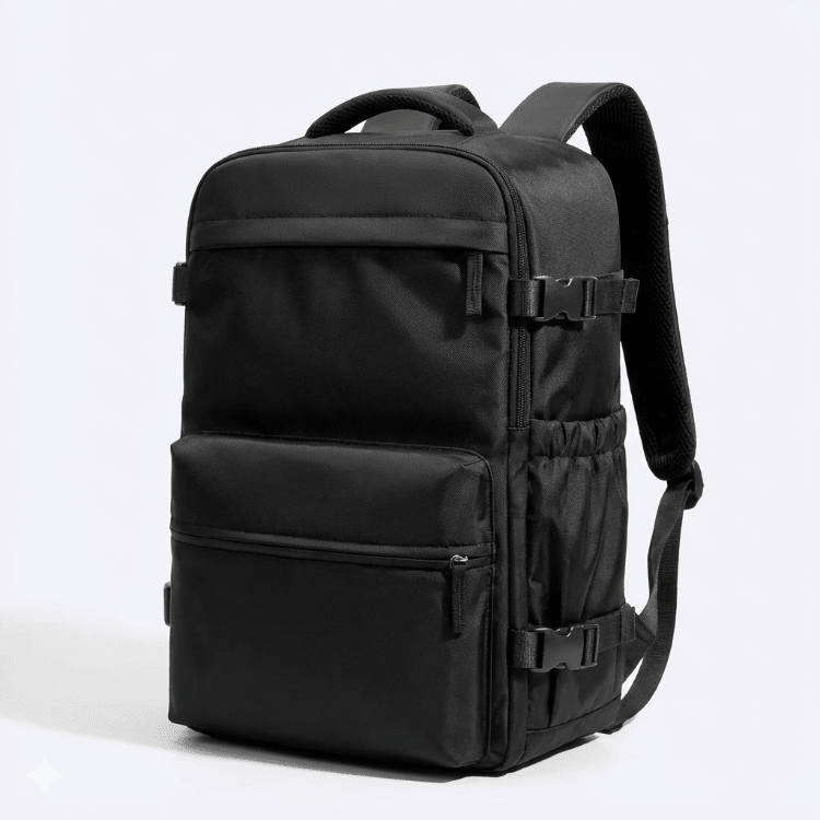 22l travel backpack Pakt Everyday Black outdoor use. The Void: Vacuum Compression Travel