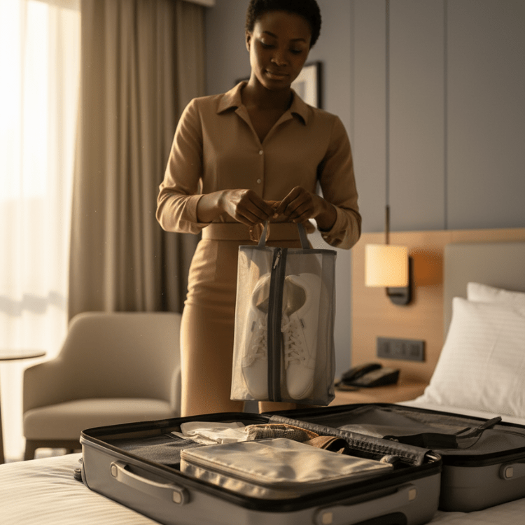 The Clarity Cube: Structured AirMesh Footwear Organizer - Yond - 